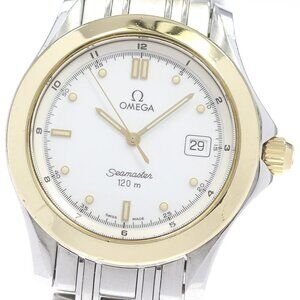 OMEGA Seamaster120 YG bezel white Dial Quartz Men's Watch_863242